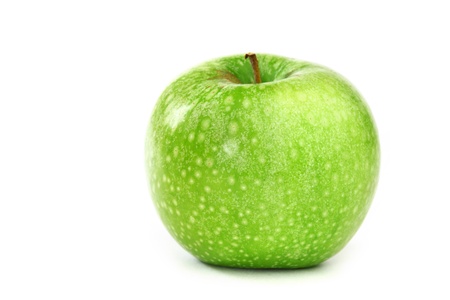green apple  isolated on white backgroundの写真素材