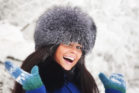 girl in winterの写真素材