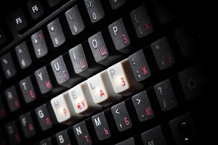  keyboard help key macro close upの写真素材