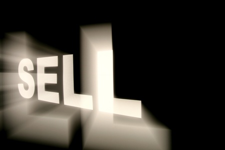 abstract sell glow sign in darkの写真素材