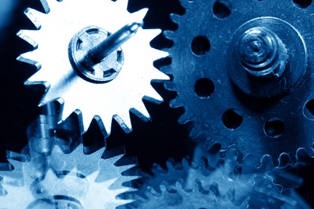 macro mechanical gear background close upの写真素材