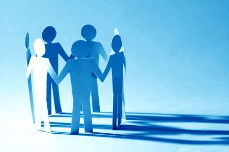 paper team linked together partnership concept paper team linked together partnership concept