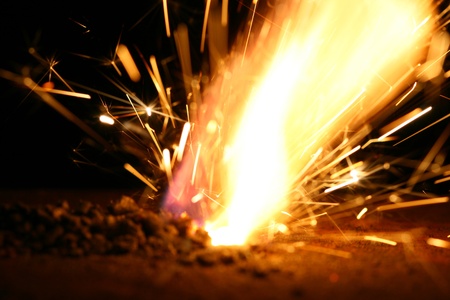 abstract spark danger flame backgroundの写真素材