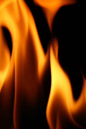 fire flame close up on black background
