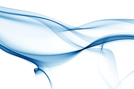 blue smoke on white backgroundの写真素材