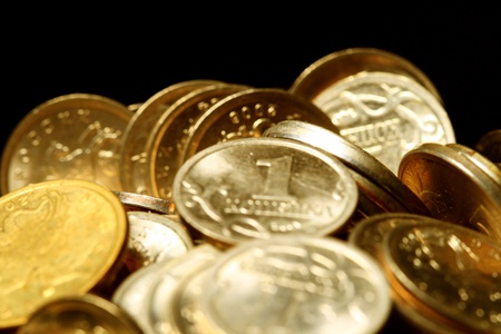 coins macro close up cash backgroundの写真素材