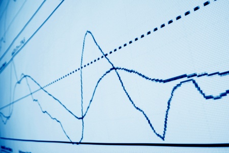 financial graph of investment growthの写真素材