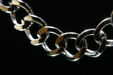 steel chain macro close up