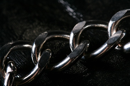 steel chain macro close upの写真素材