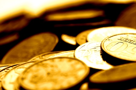 coins background macro close upの写真素材