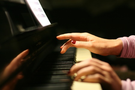 playing pianoの写真素材