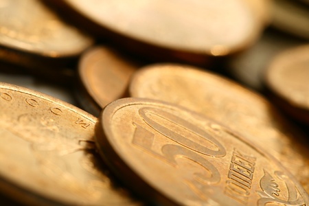 coins background macro close upの写真素材