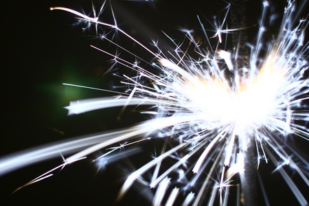 holiday stars sparkler abstract macro close upの写真素材