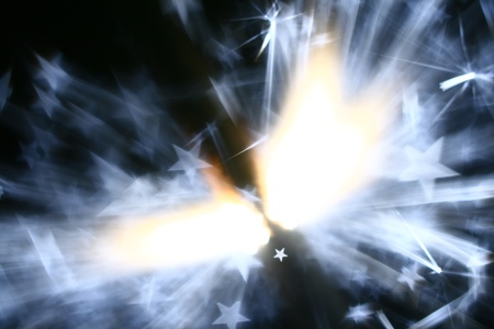 holiday stars sparkler abstract macro close upの写真素材