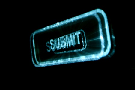 abstract submit neon button in dark