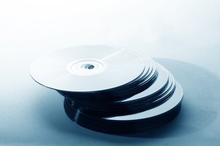 cd disk isolated on white backgroundの写真素材