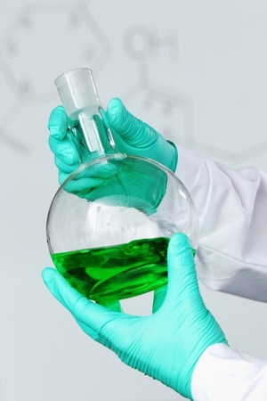 chemical experiment macro close upの写真素材