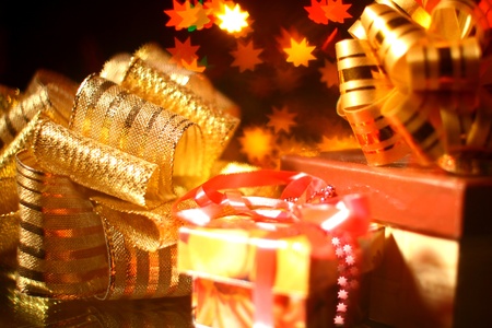 holiday gifts background warm stars 