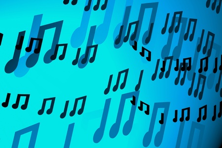 3d Notes abstract music backgroundの写真素材