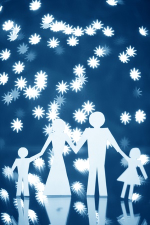 paper family in world of loveの写真素材