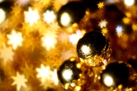 golden stars holiday background close up