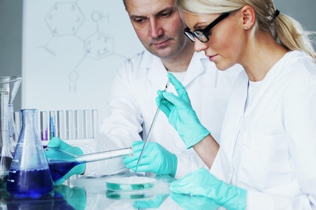 Chemistry Scientist conducting experiments in laboratoryの写真素材