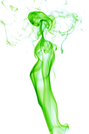 green smoke abstract background close upの写真素材