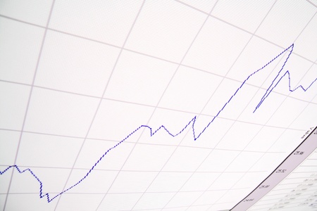 financial graph of investment growthの写真素材