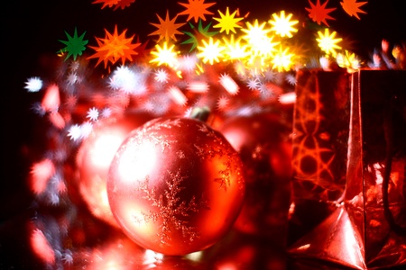 holiday gifts background warm stars の写真素材