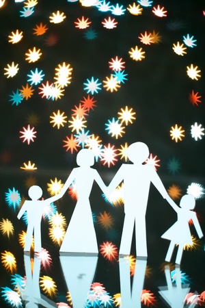 paper family in world of loveの写真素材