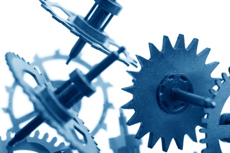 mechanical clock gear macro close upの写真素材