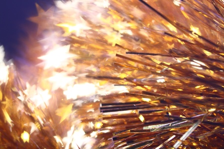 golden stars holiday background macro close up