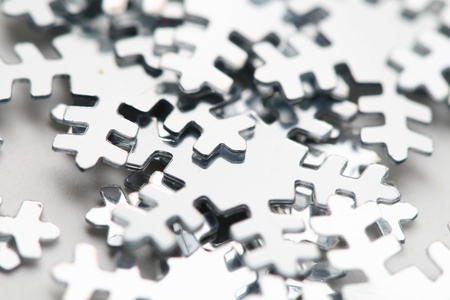 snowflakes macro close up christmas backgroundの写真素材