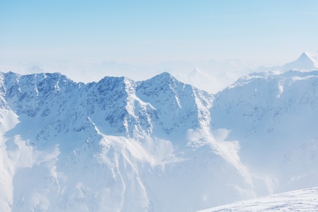 top of alps in sky