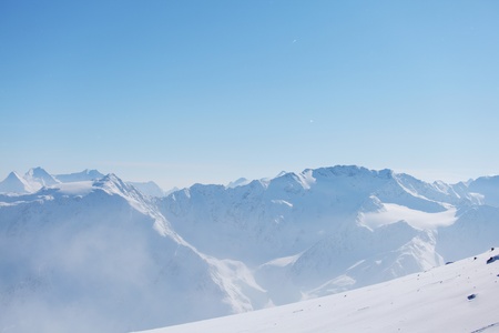 top of alps in skyの写真素材
