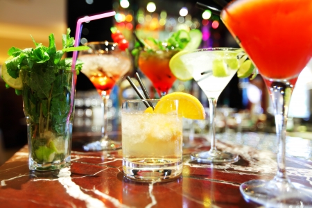 Colorful cocktails close up Colorful cocktails close up