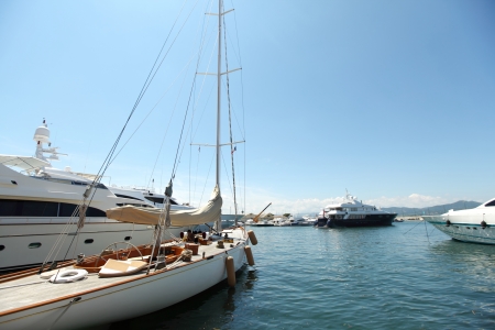 yacht in seaの写真素材