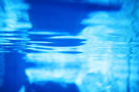 Abstract water surface with blue reflection