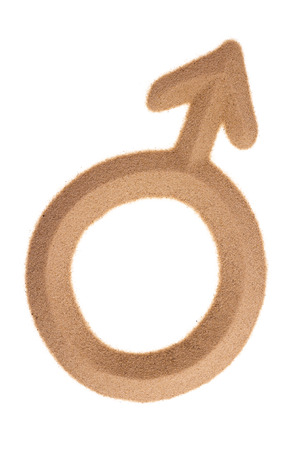 female sexuality sign sculptured in sandの写真素材