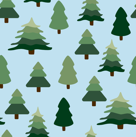 Christmas winter forest landscape. seamless pattern and background. Abstract Vector illustration.のイラスト素材
