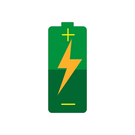small battery with medium charge icon vector isolatedのイラスト素材
