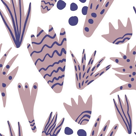 Hand drawn blots backdrop. Contemporary seamless pattern.のイラスト素材