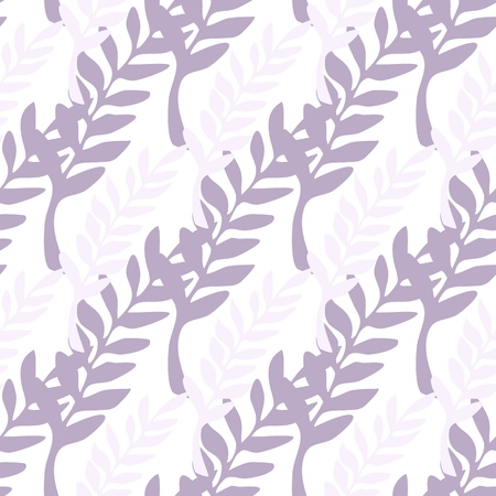 Pink branches seamless pattern. Leaf branch backdrop. Vector illustration on white background for textile or book covers, wallpapers, design, graphic art, wrappingのイラスト素材