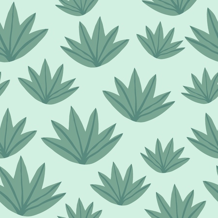 Tropical green leaves seamless pattern. Exotic plant. Summer design for fabric, textile print, wrapping paper, children textileのイラスト素材