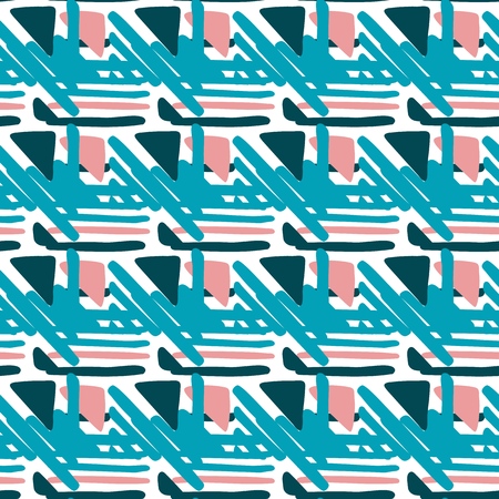 Geometric Seamless hand draw Folk pattern. Weave lines ornament. Backdrop for textile or book covers, wallpapers, design, graphic art, wrapping. Vector illustrationのイラスト素材