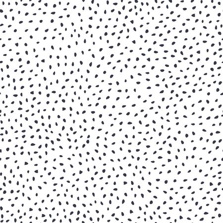 Hand drawn ink shapes seamless pattern. Freehand polka dot backdrop. Simple background. Minimalistic elements wallpaper. Vector illustration.のイラスト素材