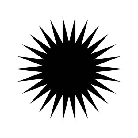 Sun glyph icon. Isolated flat vector symbol illustration onのイラスト素材