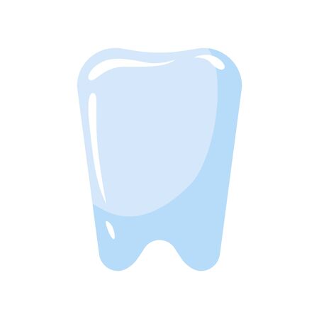 Tooth icon. Blue tooth symbol in flat style isolated on white background. Vector illustration.のイラスト素材