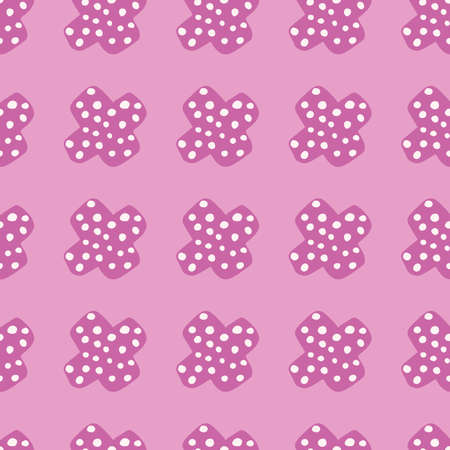 Doodle plus sign wallpaper.Hand drawn cute cross seamless pattern on pink background. Design for baby fabric, textile print, wrapping paper, childish textiles.のイラスト素材
