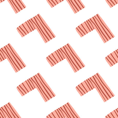 Doodle corners isolated on white background. Abstract simple texture for textile, kids clothes, wrapping paper, wallpaper. Vector illustration.のイラスト素材